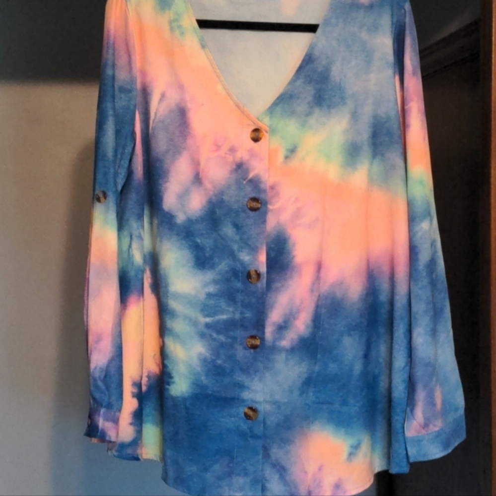 Tye Dye Button Up Shirt